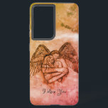 Coque Samsung Galaxy Angel Eros in Love<br><div class="desc">Angel Eros dans l'amour,  Imaginaire dessin au crayon par Krisi ArtKSZP</div>