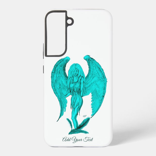 Coque Samsung Galaxy Angel, Noir et Vert design (Verso)