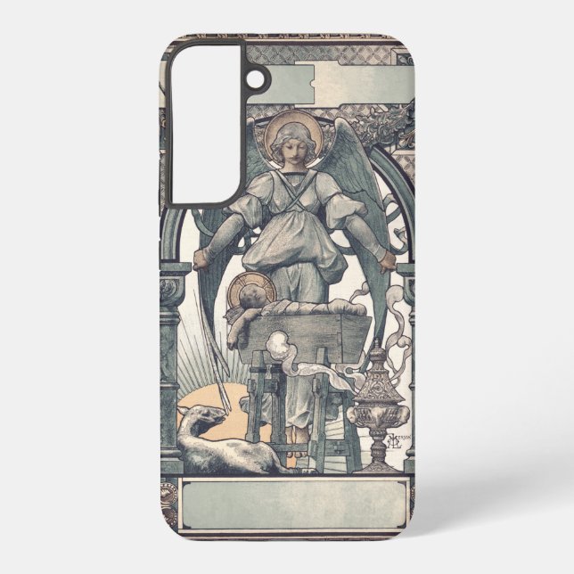 Coque Samsung Galaxy Anges gardiens avec l'enfant Jésus (Verso)