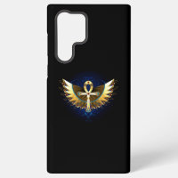 Ankh doré avec ailes