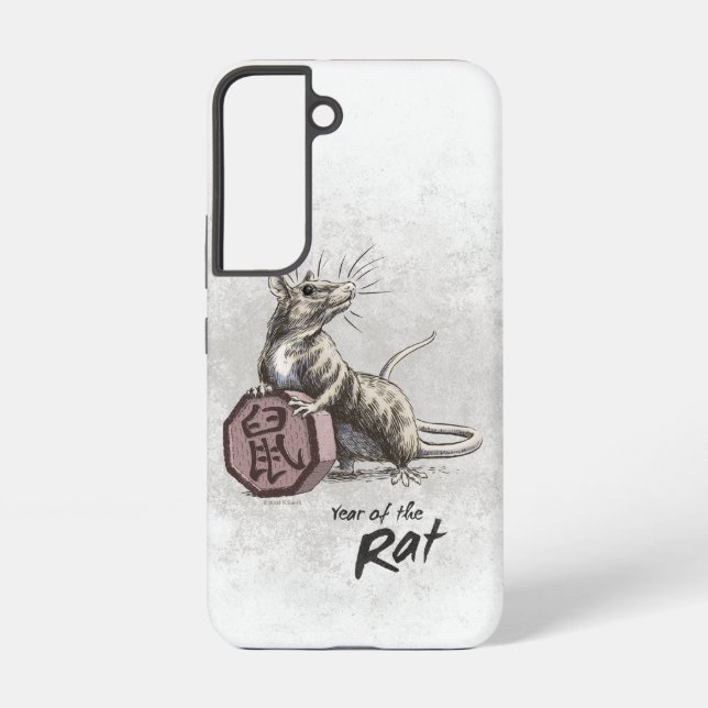 Coque Samsung Galaxy Année du Rat chinois Zodiac Art (Verso)