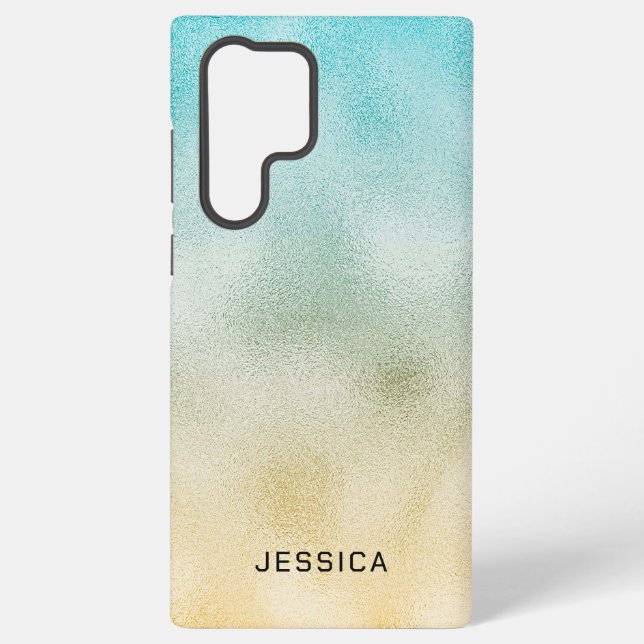 Coque Samsung Galaxy Aqua et Gold Ombre Foil (Verso)