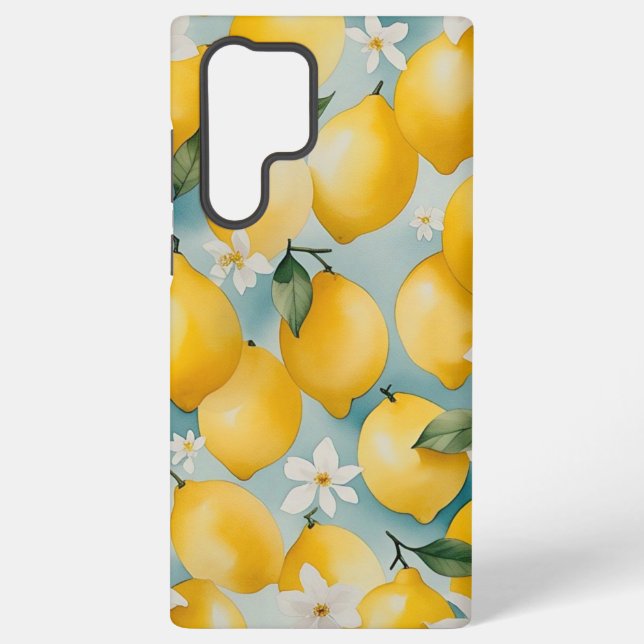 Coque Samsung Galaxy Aquarelle Citron/fruit (Verso)