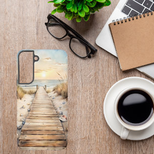 Coque Samsung Galaxy Aquarelle de Sunset Beach Boardwalk