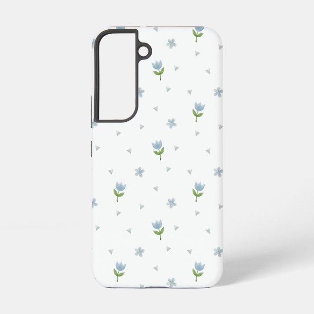 Coque Samsung Galaxy Aquarelle Fleurs Motifs sans joint (Verso)