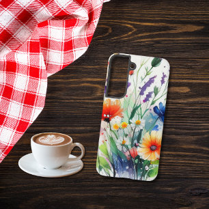 Coque Samsung Galaxy Aquarelle Florales Fleurs Sauvages Féminin Tendanc