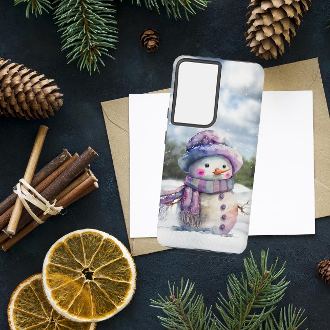 Coque Samsung Galaxy Aquarelle Snowman (Créateur téléchargé)