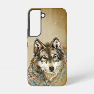 Coque Samsung Galaxy Aquarelle Wolf Loups Faune Nature Art