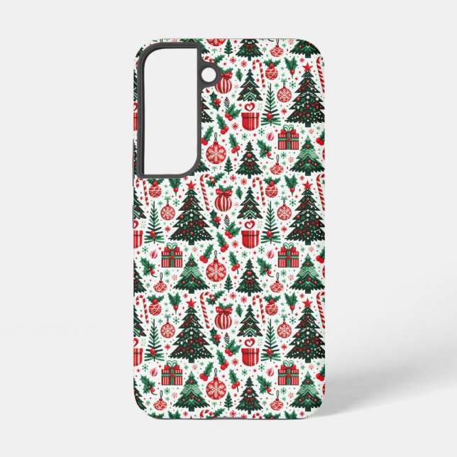 Coque Samsung Galaxy Arbre de Noël, cadeaux, sucre de canne (Verso)