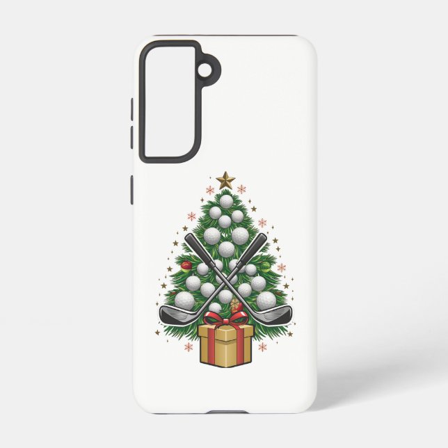 Coque Samsung Galaxy Arbre de Noël Équipement de Golf Noël Golf (Verso)