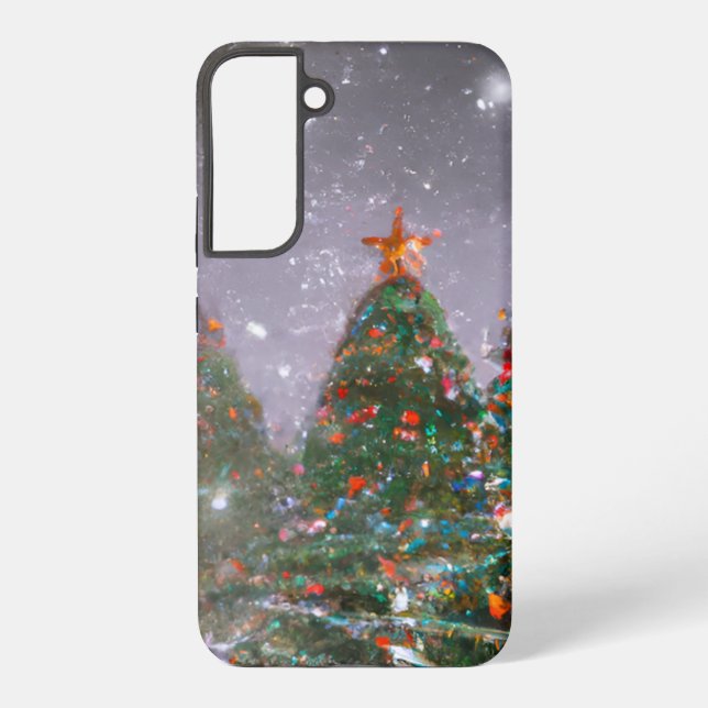 Coque Samsung Galaxy Arbre de Noël/hiver (Verso)