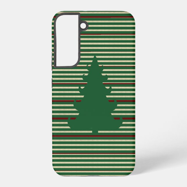 Coque Samsung Galaxy Arbre de Noël rayé (Verso)