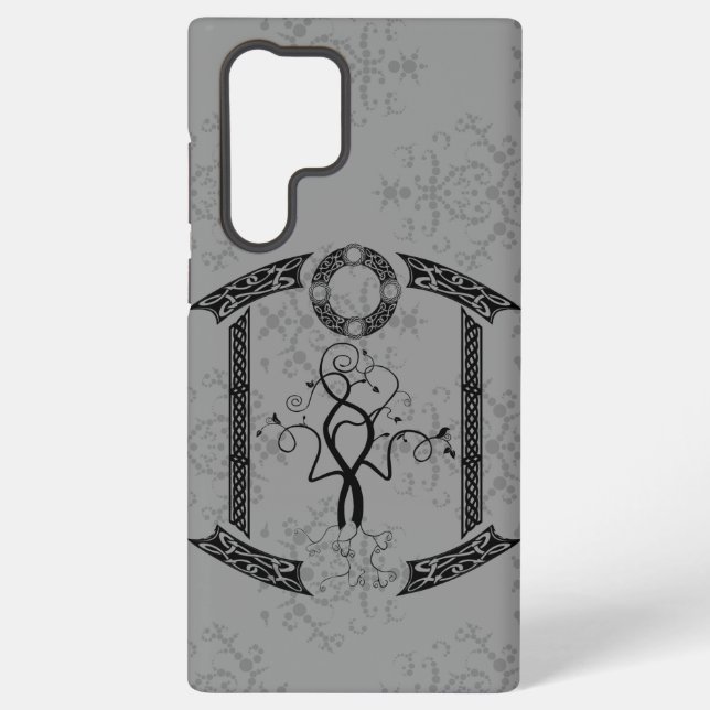Coque Samsung Galaxy Arbre de vie Grey Damas Téléphone Case (Verso)