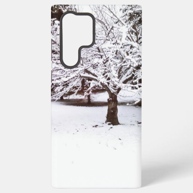 Coque Samsung Galaxy Arbre enneigé (Verso)