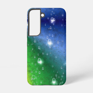 Coque Samsung Galaxy Arc-en-ciel en cuir d'éléphant optique & gouttes d