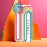 Coque Samsung Galaxy Arc Retro Line Pastel Arc-en-ciel Couleurs Nom du<br><div class="desc">Un motif funky en arc de cercle aux pastels - bleu, vert, jaune, orange et rouge. Le design rétro comprend des courbes et des lignes aux couleurs épaisses. Ajoutez votre nom ou supprimez le texte pour une couverture rétroactive amusante. Le nom est une police de contour tendance en gris. Si...</div>