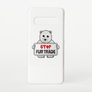 Coque Samsung Galaxy S10 Arrêter le commerce de fourrures Sad Ours Polaire