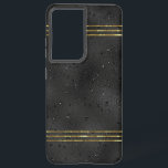 Coque Samsung Galaxy Arrière - plan de luxe noir monochromatique glam S<br><div class="desc">Arrière - plan de luxe monochromatique noir avec un motif abstrait. Design cool moderne glam.</div>