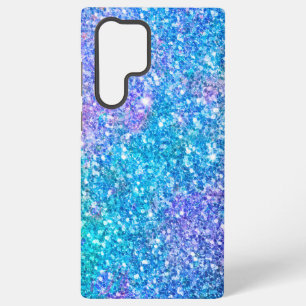 Coque Samsung Galaxy Arrière - plan de parties scintillant violet et bl