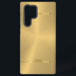 Coque Samsung Galaxy Arrière - plan en or métallique minimaliste brilla<br><div class="desc">Image simple,  moderne et élégante d'un arrière - plan métallique en or. Brillant accent rayures argentées.</div>
