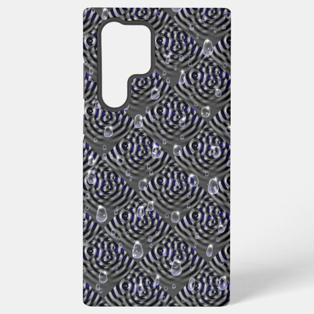 Coque Samsung Galaxy Arrosage sur métal gris bleu (Verso)