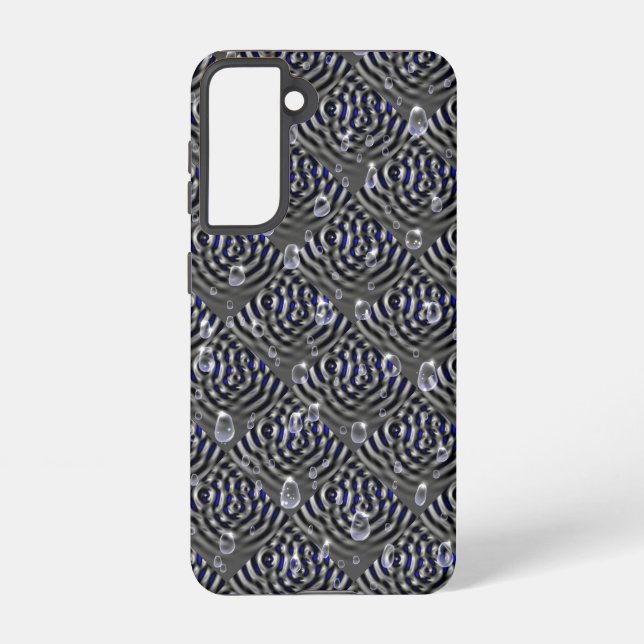 Coque Samsung Galaxy Arrosage sur métal gris bleu (Verso)