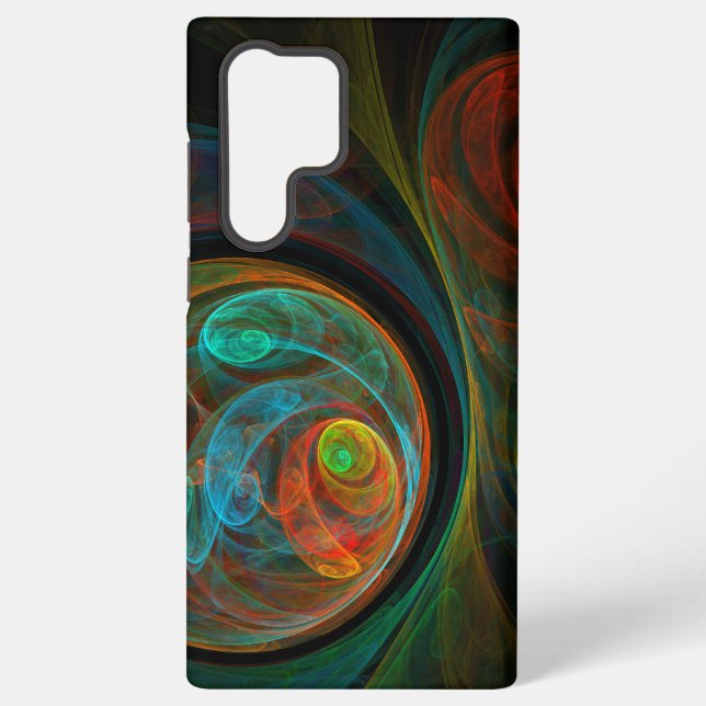 Coque Samsung Galaxy Art abstrait bleu de renaissance (Verso)