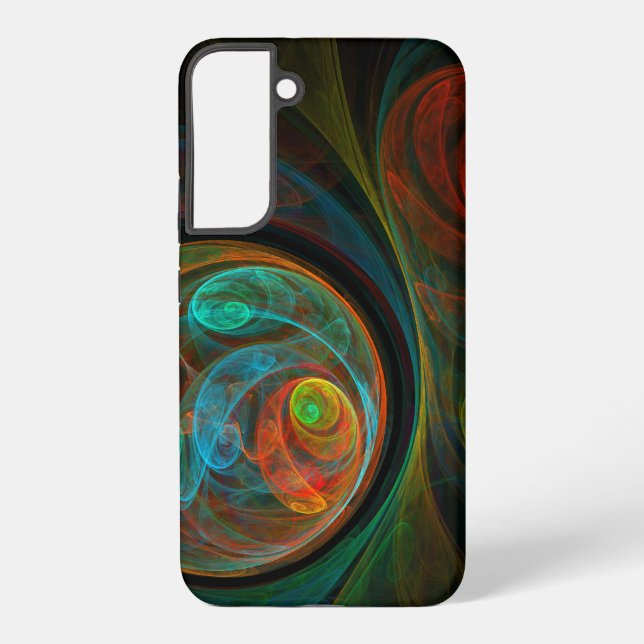 Coque Samsung Galaxy Art abstrait bleu de renaissance (Verso)