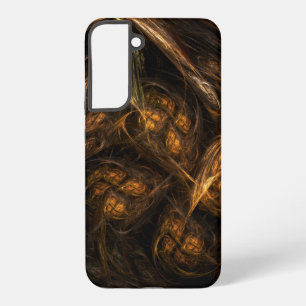 Coque Samsung Galaxy Art abstrait moderne de la Terre Mère Fractale dor