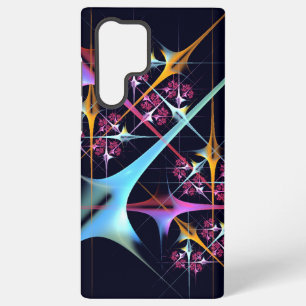 Coque Samsung Galaxy Art abstrait moderne floral rose motif couleur #01