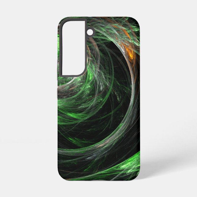 Coque Samsung Galaxy Art abstrait vert autour du monde (Verso)