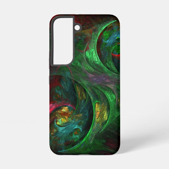 Coque Samsung Galaxy Art abstrait vert Genèse (Verso)