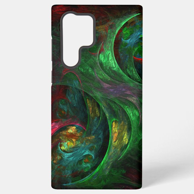 Coque Samsung Galaxy Art abstrait vert Genèse (Verso)