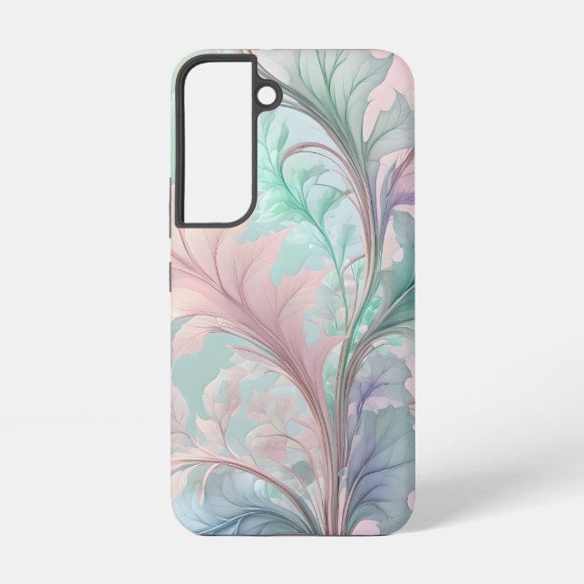 Coque Samsung Galaxy Art botanique pastel élégant – Conception de feuil (Verso)
