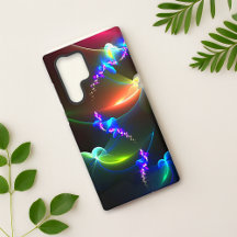 Art d'aile fractale néon iridescent