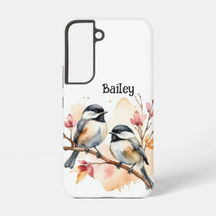 Coque Samsung Galaxy Art de la faune et de la nature de mésange à nom p