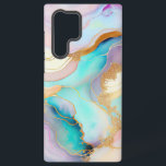 Coque Samsung Galaxy Art parties scintillant abstrait en marbre pastel<br><div class="desc">Image de texture d'encre de marbre liquide colorée aux accents de parties scintillant.</div>