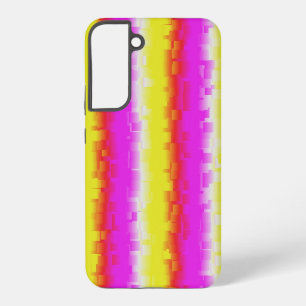 Coque Samsung Galaxy Artdeco rose Jaune Artdeco Arc-en-ciel rayures