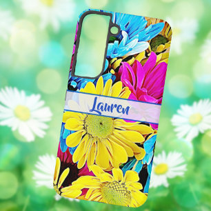 Coque Samsung Galaxy Artiste personnalisé Floral Daisy Nom Samsung Gala