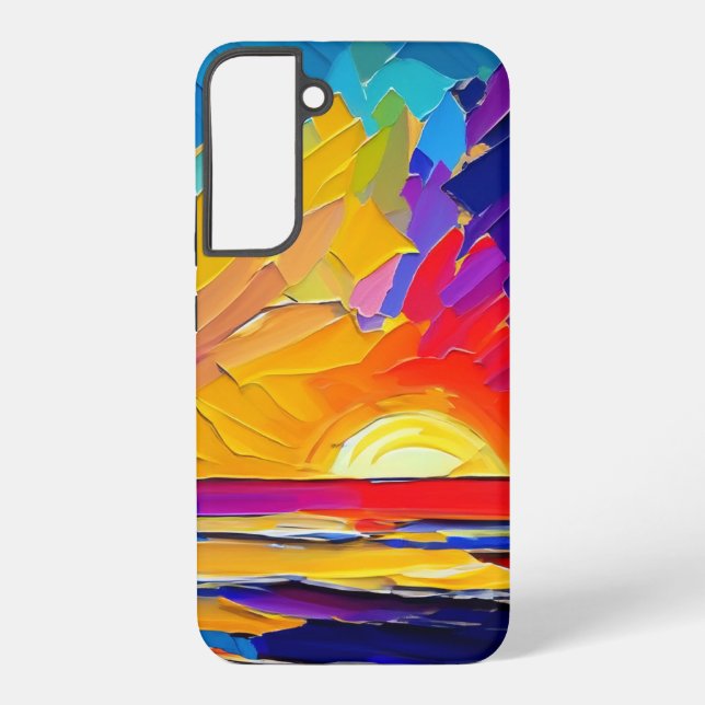 Coque Samsung Galaxy Artwork moderne de Sunset Beach Abstrait (Verso)