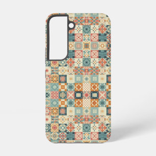 Coque Samsung Galaxy Aspect vintage, patchwork et piqué