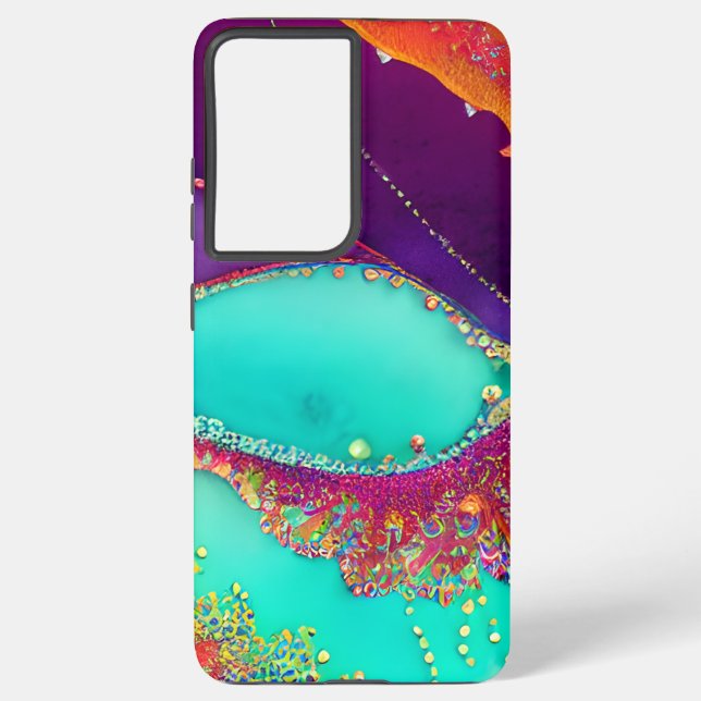 Coque Samsung Galaxy Assez d'Art de Plage Abstrait (Verso)
