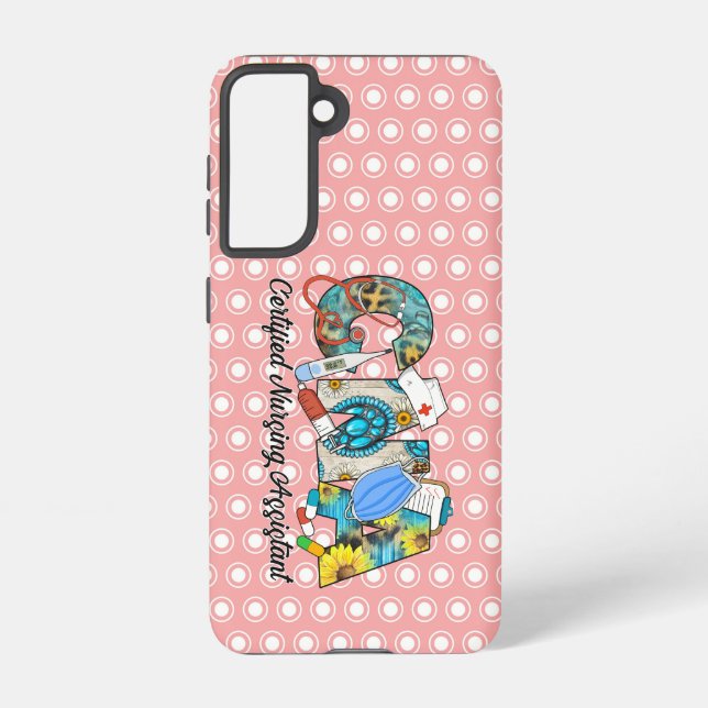 Coque Samsung Galaxy Assistant en soins infirmiers certifié de l'AIIC (Verso)