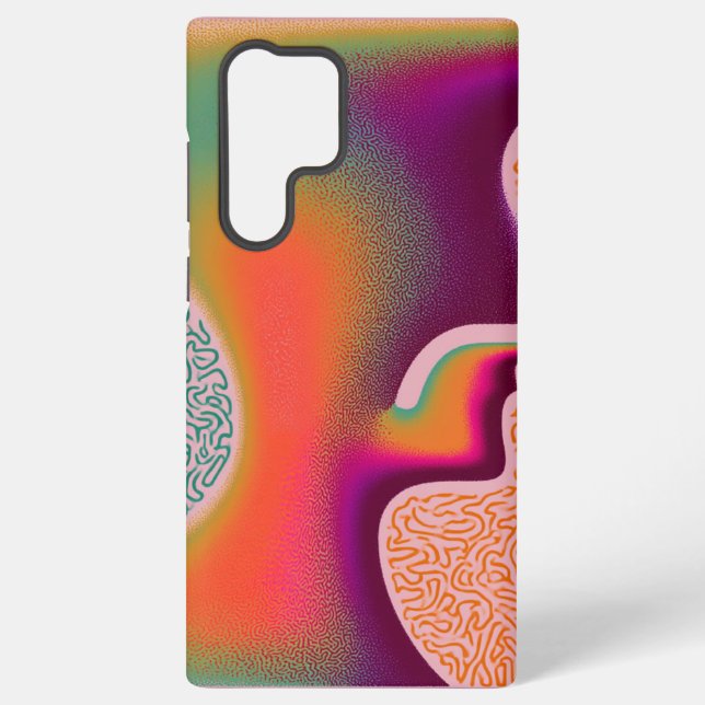 Coque Samsung Galaxy Aura fluide de labyrinthe à dégradé granuleux psyc (Verso)