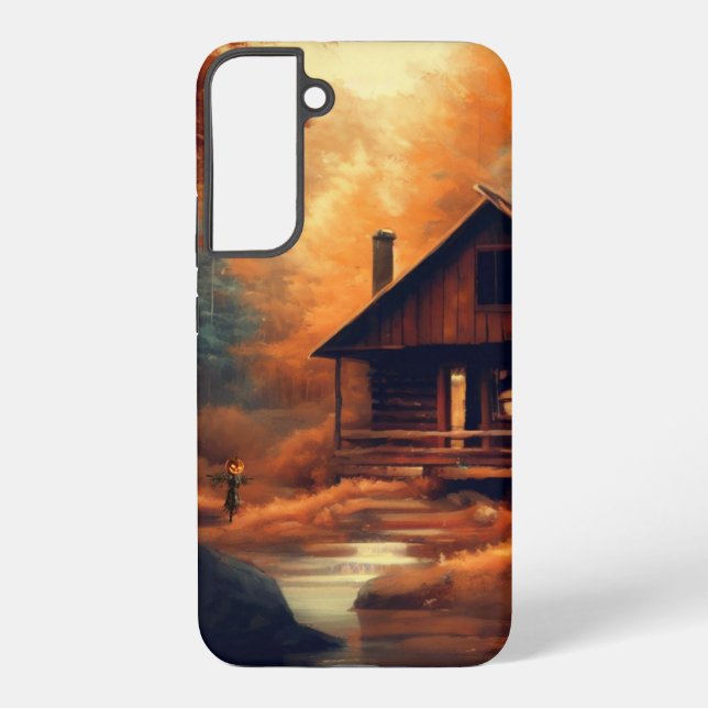 Coque Samsung Galaxy Automne/Automne/Halloween/Peinture rustique (Verso)