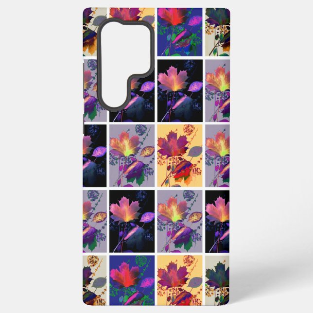 Coque Samsung Galaxy Autumn Leaves Rustic Patchwork (Verso)