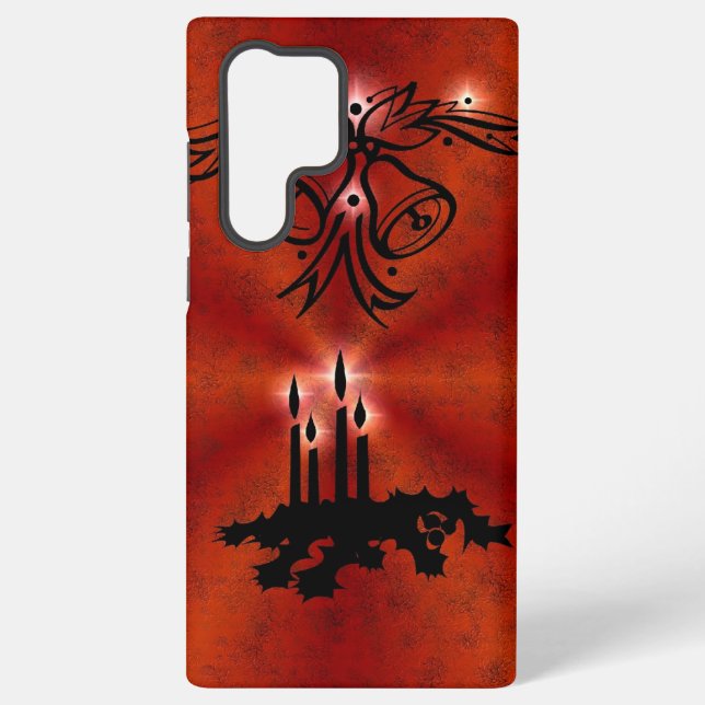 Coque Samsung Galaxy Avent, Artdeco de Noël sur Red Rainbow (Verso)