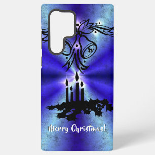 Coque Samsung Galaxy Avent, magie de Noël sur bleu