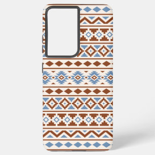 Coque Samsung Galaxy Aztec Essence Motif II Crème bleu rouille