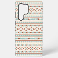 Aztec Formes Motif rouille crème Turquoise